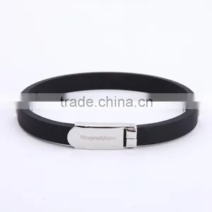 Noproblem P023 Germanium Tourmaline Power Elastic Stainless Steel Bracelet thumbnail-1
