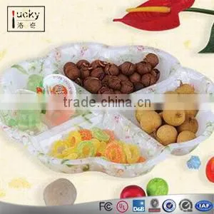Plastic/acrylic 4 Section Divided Serving Tray / Fruit Tray Compartment Party New for Home Used thumbnail-1