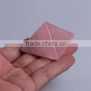 Natural Rose Pink Quartz Crystal Pyramid Healing Products for Wholesale thumbnail-1