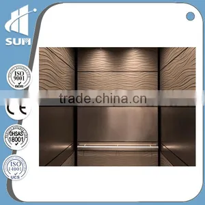 Speed 0.4m/s Etching Mirror Stainless Steel Home Hydraulic Lift Elevator thumbnail-6