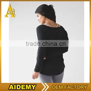 Active Gym Wear Fitwear Long Sleeve Tshirts ,yoga Fitness Shirts thumbnail-2