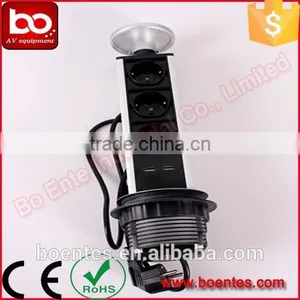 Home Popular Customized Kitchen Pull Up Power Socket With EU Standard Plugs and USB Charger thumbnail-4