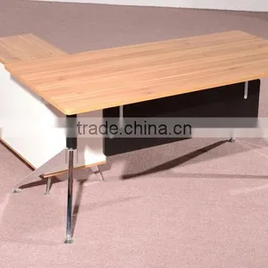HC-M003 Walnut Color L Shape Office Executive Desk Boss Desk Hot Sell thumbnail-1
