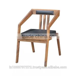 Wooden Chair With Leather Cushion thumbnail-1