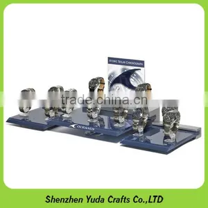 Thick Acrylic Watch Display Stand MDF Luxury Watch Counter for Exhibition thumbnail-1