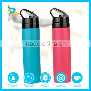 Unbreakable Silicone High Quality Soft Sport Water Bottle thumbnail-1