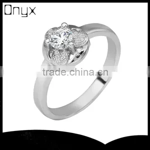 925 Sterling Silver Three Clovers Club Ring With Inlaid Zircon thumbnail-1
