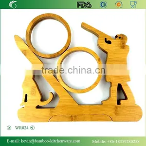 WR024/ 2015 Home Decor Wooden Wine Rack Wood Single Bottle Display Rack Professional Design Wine Rack FDA SGS LFGB thumbnail-3