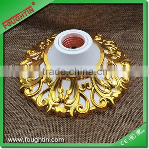 E27 Lamp Holder Big Base Golden Flower Type Electrical Lamp Holder Bracket thumbnail-1