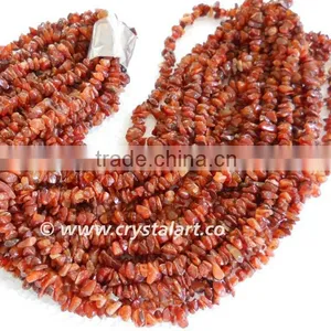 Red Carnilian Agate Chips 36 Inches Strings thumbnail-1