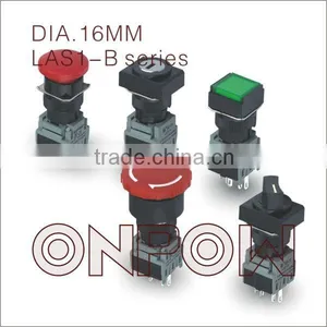 ONPOW Waterproof Electrical Push Button(LAS1-B Series,Dia.22mm,UL,CE,ROHS,REECH,IP40,IP65) thumbnail-1
