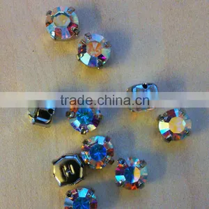 CRYSTAL UNITE Fancy Stone in Metal Setting Sew on Garments thumbnail-1