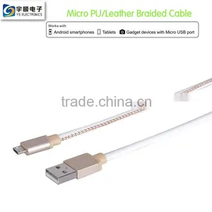 Micro Charging Cable Leather Charging Cable With Metal Housing thumbnail-1