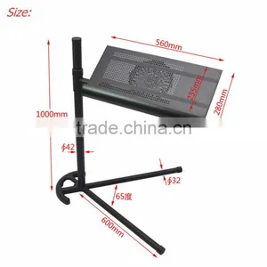 Pivot & Tilt Top Adjustable Overbed Bedside Laptop Eating Folding Multi Table thumbnail-3