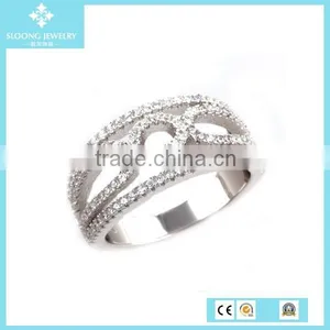 China Pave Silver Plated Diamond Ring Jewelry Price thumbnail-2