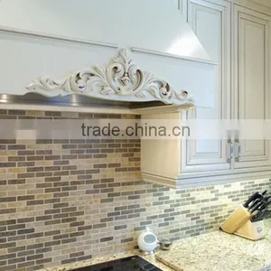 Kitchen Storage Furnitue, Tile White Solid Wood Kitchen Cabinet thumbnail-5