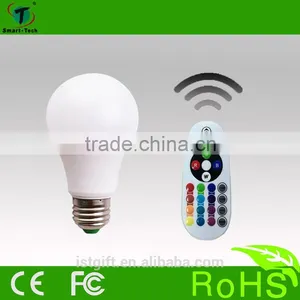 Brightness LED E27.3W 5W 7w IR Remote Rgbw Light Bulb With Full Color Rotating thumbnail-2
