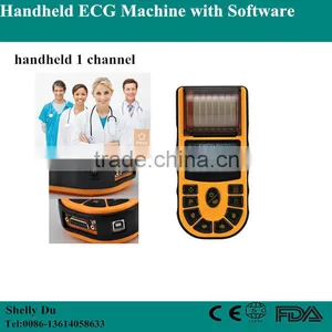 CE&ISO Price Single Channel Palm Handheld Human Use Electrocardiograph ECG Machine EKG Machine Price With Software and Printer thumbnail-1