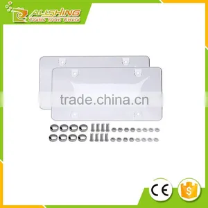 Wholesale 2set Clear Bubble License Plate Shiled Covers 92615 Custom Car Licenses Frames With Screws Caps thumbnail-1
