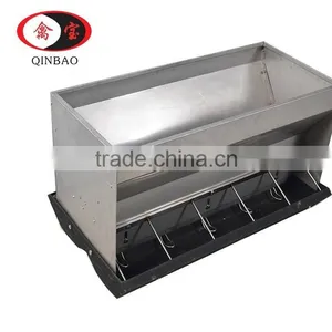 Pig Feeding System Five Holes Stainless Steel Double Side Automatic Pig Feeder thumbnail-2