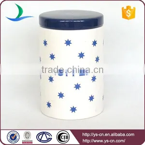 Blue Stars Ceramic Tea Coffee Sugar Canister Set thumbnail-5