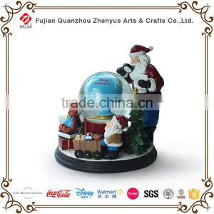 Polyresin Cute Snowman Customized Christmas Glass Snow Water Ball Decoration Resin Unique Shape Snowman Snow Globe thumbnail-6