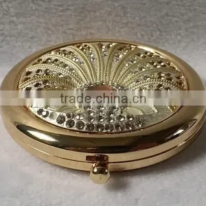 Quality Folding Pocket Mirror ,peacock Makeup Mirror thumbnail-1