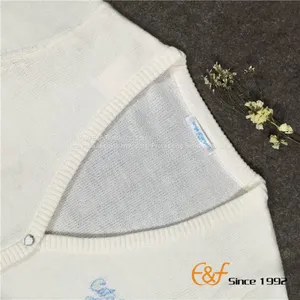 Thin Plain Jersey Embroidery Long-sleeves Cardigan thumbnail-4