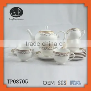 15pcs Ceramic Coffee Set,teapot Coffee Cup and Saucer Set thumbnail-1