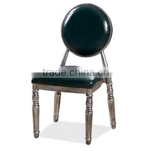 Quality European Antique Metal Round Back Dining Chair QL-T850 thumbnail-1