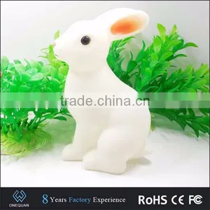 Animal Rabbit Shape LED Portable Cute Vinyl Plastic Table Lamp thumbnail-1