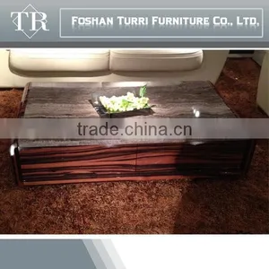 Unique Design Iran Luxury Marble Wooden Coffee Table thumbnail-2