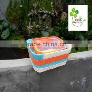 Paper String Basket Handmade Factory Supply Hand Made thumbnail-1