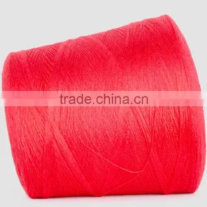 China Wholesale Dope Dyed Red Color Pure 100% Cotton Yarn Weaving 30/1 In Stocks thumbnail-1
