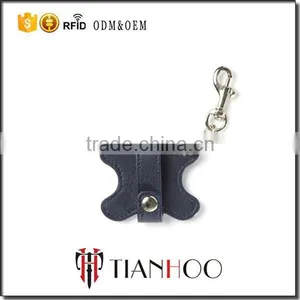 TIANHOO Genuine Leather Key Chain Holder/Wrap Winder for Earphone thumbnail-6