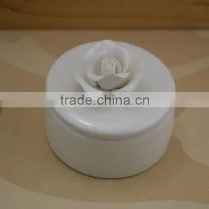 Hand Made Ceramic Jewelery Box With Flower Shape Design thumbnail-1
