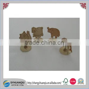 Handmade and Cheap Christmas Ornament Wooden Carved Flower Animal Shape thumbnail-1