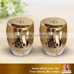 China Suppliers Glazed Fashionable Ceramic Garden Gold Stools thumbnail-1
