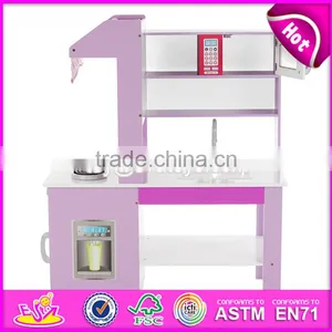 New Style Double-sided Pretend Play Wooden Kids Play Kitchen Set W10C274 thumbnail-2