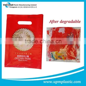 Eco-friendly Degredable Punched Out Handle Plastic Bag thumbnail-3