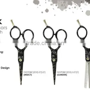 Zinc-Alloy Handled Customized Engraved Pattern Tattoo of Hair Scissors thumbnail-1