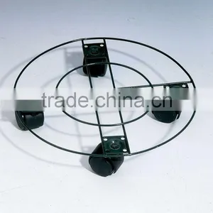 4 Wheels Round Flowerpot Rack Plant Stand thumbnail-1