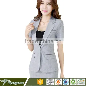 2016 New Design For Female Short Sleeve Office Uniform thumbnail-1