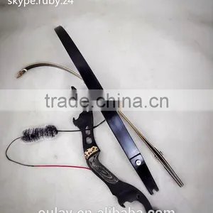 Wood Riser/takedown Laminated Recurve Bows Imitation Bison Black Split Bow thumbnail-5