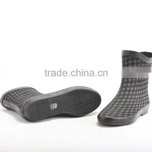Fabric Rain Boots With Flower Fabric Upper thumbnail-4