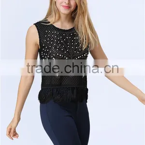 Factory Price Accept Small Order Quantity Beaded Top Women Clothing thumbnail-2