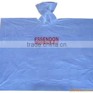 PE Disposable Waterproof Emergency White Poncho thumbnail-1