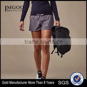 MGOO Wholesale Drawstring Waistband Womens Sport Shorts 100% Polyester Dri Fit Short Pants thumbnail-1