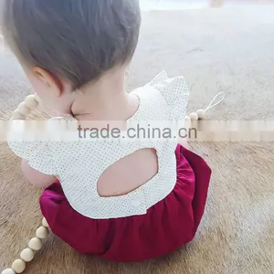 Hot Selling 2017 Summer Baby Girl Clothes Cute Angle Short Sleeve Cotton Fashion Desigin Baby Romper thumbnail-3