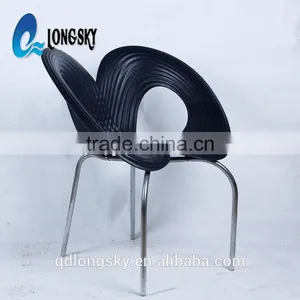 LS-4014 New Design Living Room Chairs Strong Chromed Legs Stackable Plastic Butterfly Chair thumbnail-3